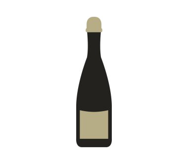 Simge şişe köpüklü şarap