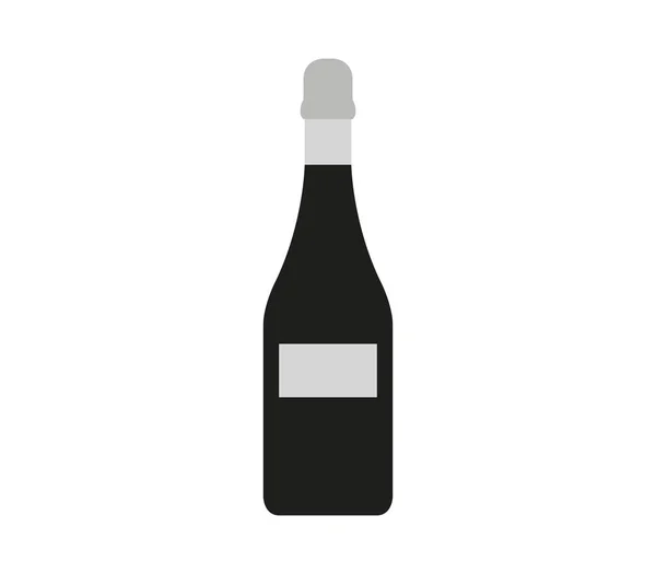 Pictogram fles mousserende wijn — Stockvector