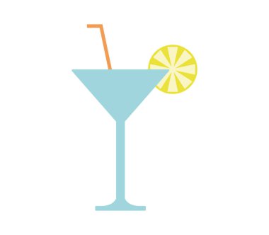 kokteyl simgesi beyaz bir arka plan üzerinde resimli
