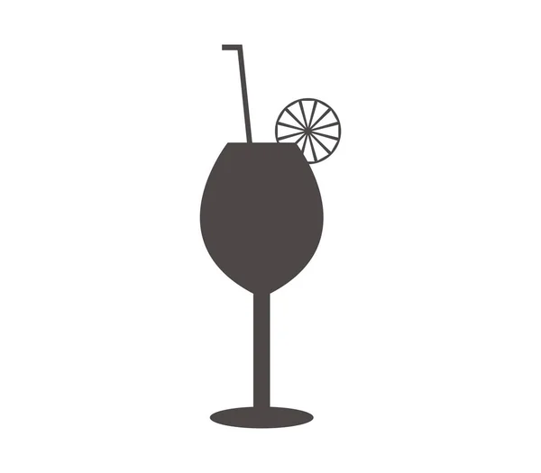 Kokteyl simgesi beyaz bir arka plan üzerinde resimli — Stok Vektör