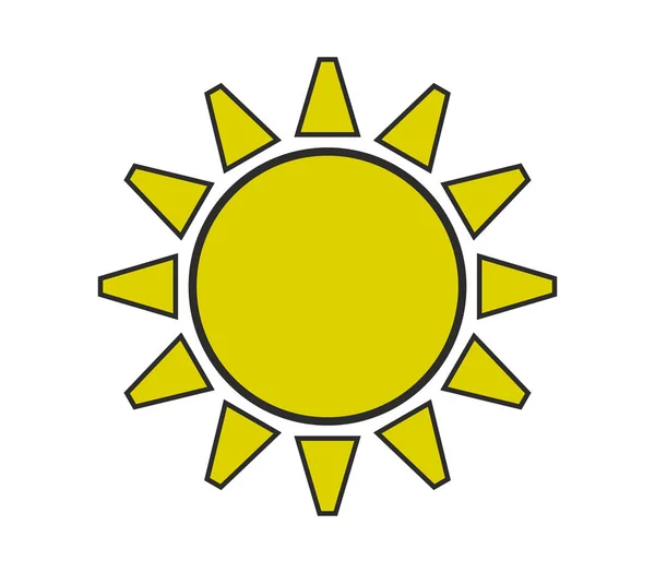 Sun icon illustrated on a white background — Stock Vector