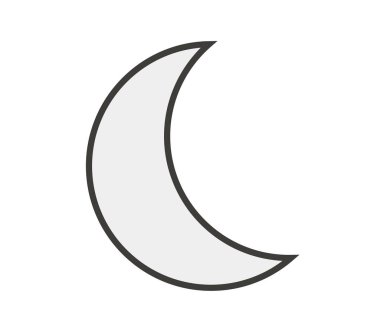 Beyaz bir arka plan üzerinde resimli ay simge