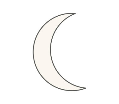 Beyaz bir arka plan üzerinde resimli ay simge