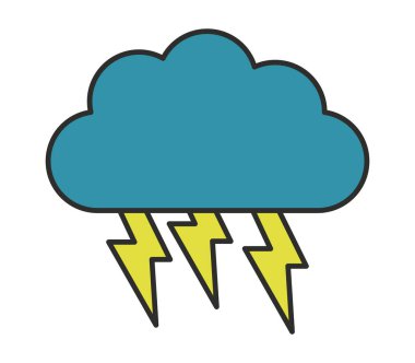 Yıldırım ile bulut simgesi