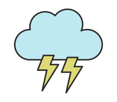 Yıldırım ile bulut simgesi