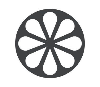 Beyaz bir arka plan üzerinde resimli limon simgesi