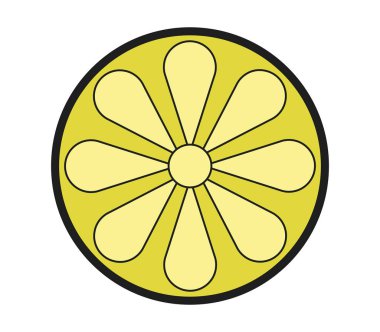 Beyaz bir arka plan üzerinde resimli limon simgesi