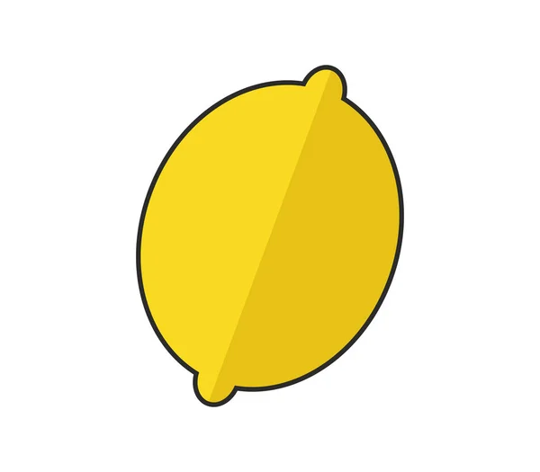 Icono de limón ilustrado sobre un fondo blanco — Vector de stock