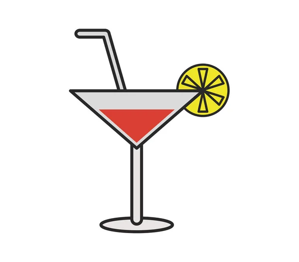 Kokteyl ikonu — Stok Vektör