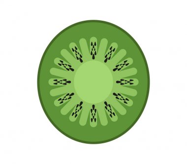 Beyaz bir arka plan üzerinde resimli kivi simgesi