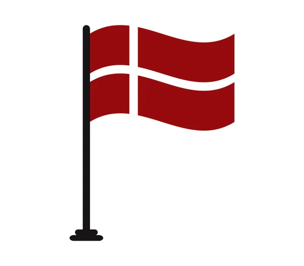 Иконка флага denmark — стоковый вектор