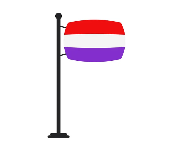 Holland vlag geïllustreerd — Stockvector