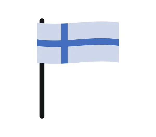 Flaga Finlandia ilustrowane — Zdjęcie stockowe