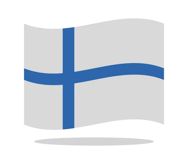 Finland vlagpictogram geïllustreerd op een witte achtergrond — Stockvector