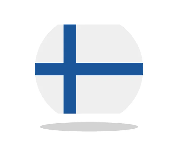 Finland flag icon illustrated on a white background — Stock Vector