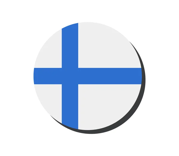 Ícone da bandeira finland ilustrado em um fundo branco —  Vetores de Stock