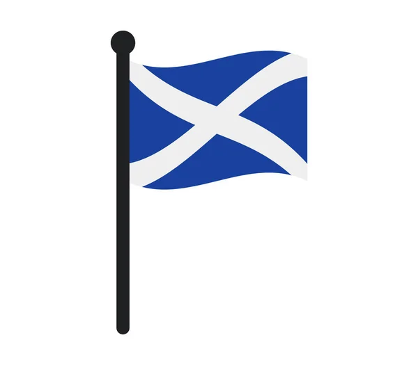 Иконка флага Шотландии на белом фоне — стоковый вектор