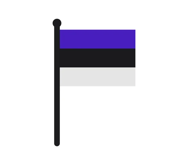 Bandera de Estonia ilustrada sobre fondo blanco — Archivo Imágenes Vectoriales