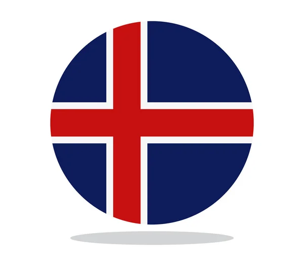 Vlajka Islandu na bílém pozadí — Stockový vektor