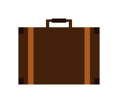 Simge seyahat bavul beyaz arka plan üzerinde