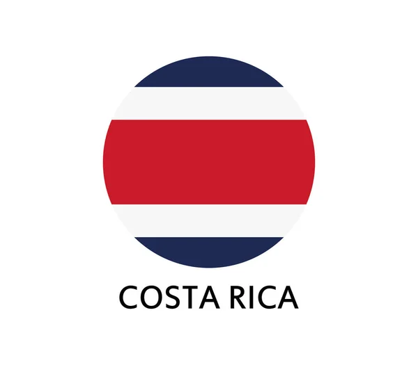 Bandeira da Costa Rica sobre fundo branco —  Vetores de Stock