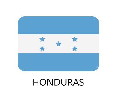 Beyaz arkaplanda Honduras bayrağı