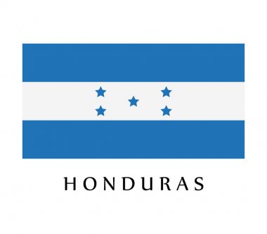 Beyaz arkaplanda Honduras bayrağı