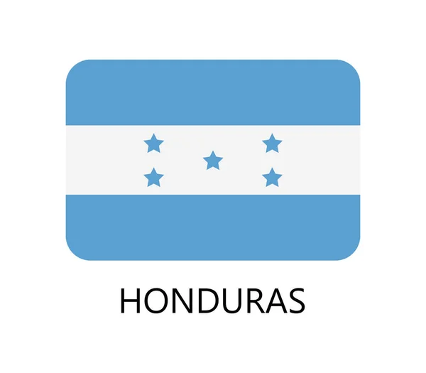 Drapelul Honduras pe fundal alb — Vector de stoc