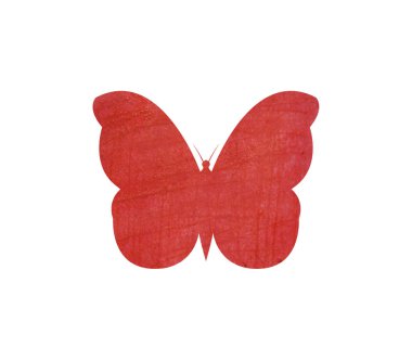 Beyaz arkaplanda suluboya kelebek