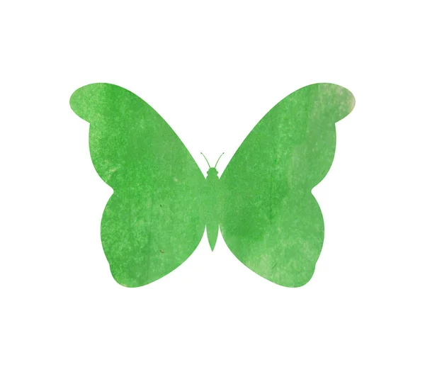 Aquarelle papillon sur fond blanc — Image vectorielle