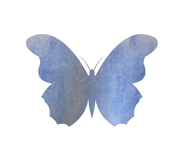 Aquarelle papillon sur fond blanc — Image vectorielle