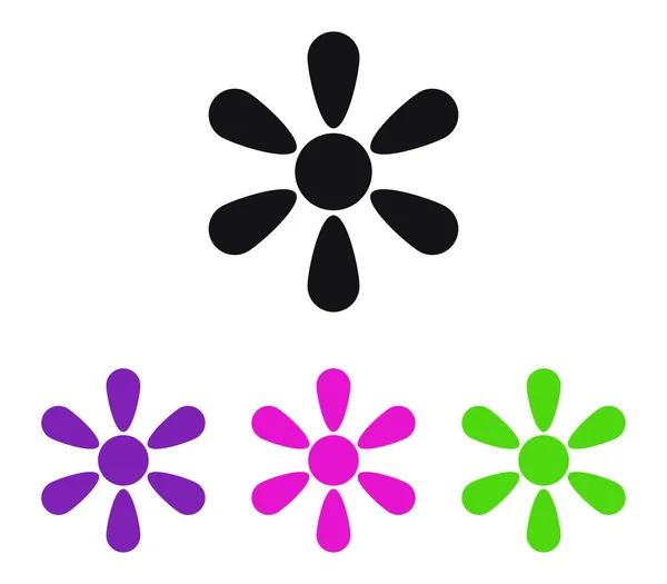 Sada květů na bílém pozadí — Stockový vektor