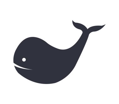 Beyaz arka plan üzerinde resimli balina