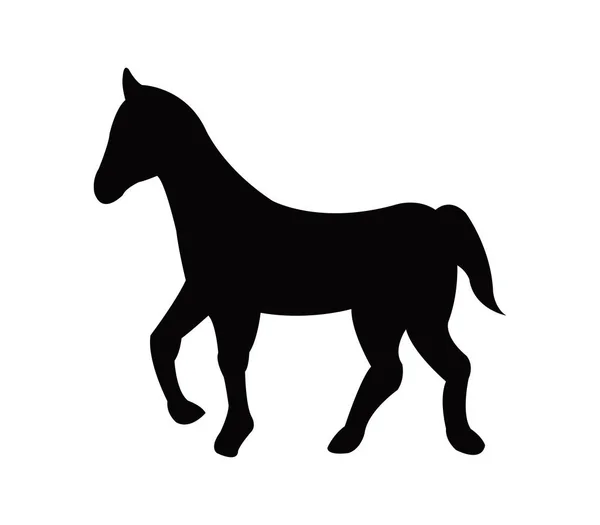 Icono caballo ilustrado sobre fondo blanco — Archivo Imágenes Vectoriales