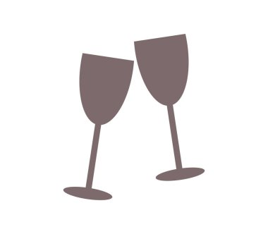 Beyaz arka plan üzerinde tost için gözlük