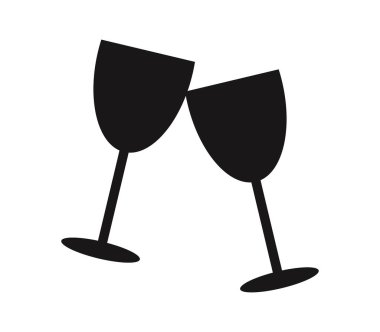 Beyaz arka plan üzerinde tost için gözlük