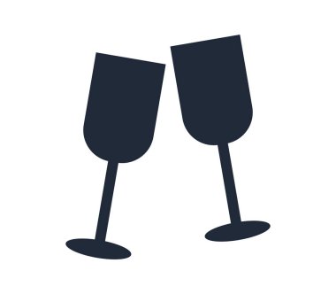 Beyaz arka plan üzerinde tost için gözlük