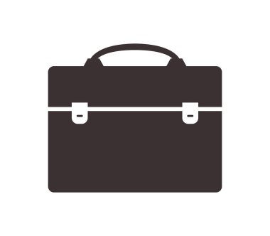 Beyaz arkaplanda iş çantası simgesi