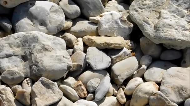 Textur von Steinen und Felsen im Freien — Stockvideo