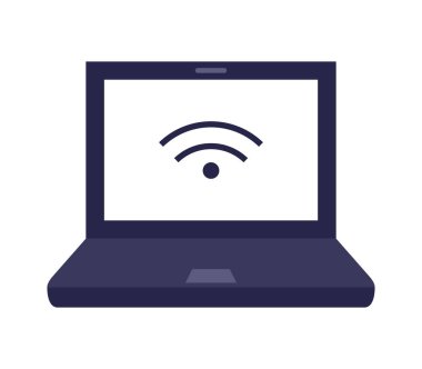 Simge wifi pc beyaz arka plan üzerinde