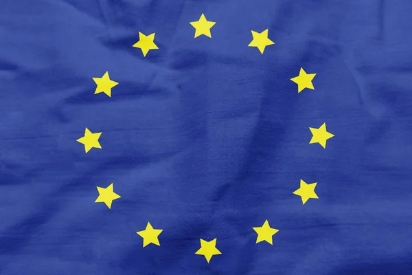 Ευρώ σημαία σε υφή — Φωτογραφία Αρχείου