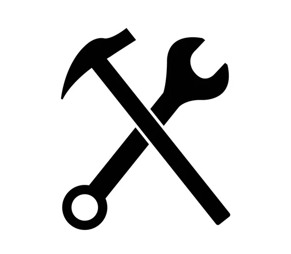 Hamer pictogram met sleutel — Stockvector