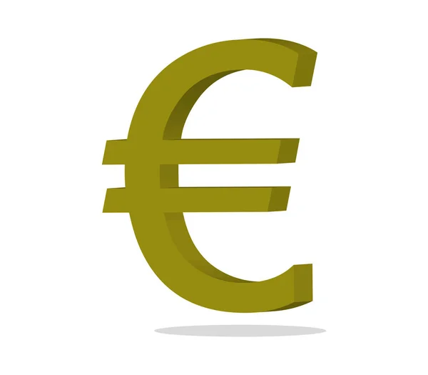 Euro-Symbol auf weißem Hintergrund — Stockvektor