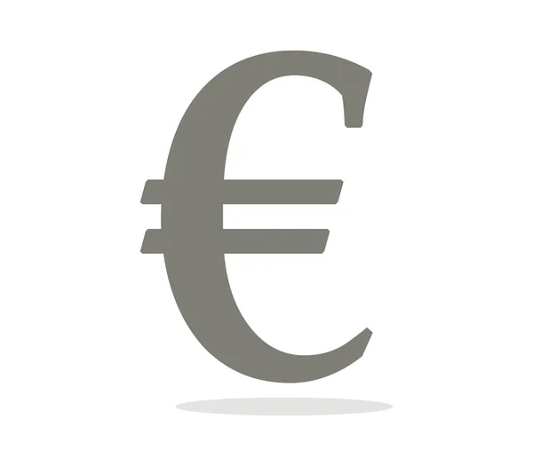 Símbolo de ícone euro ilustrado sobre fundo branco — Vetor de Stock
