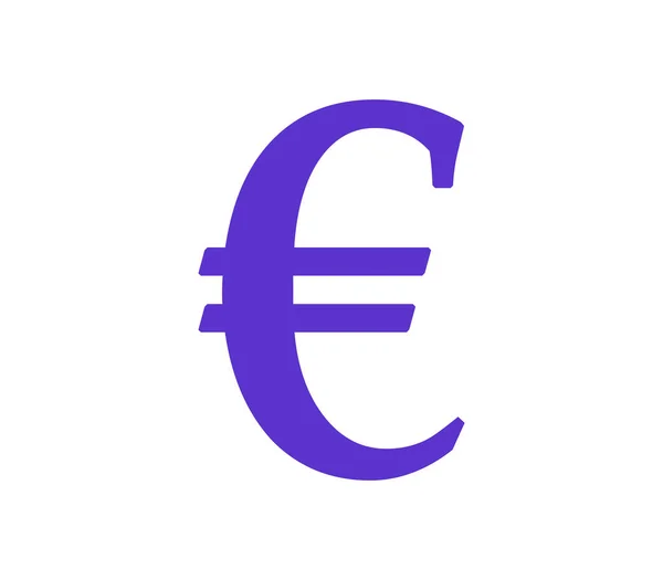Símbolo de ícone euro ilustrado sobre fundo branco — Vetor de Stock