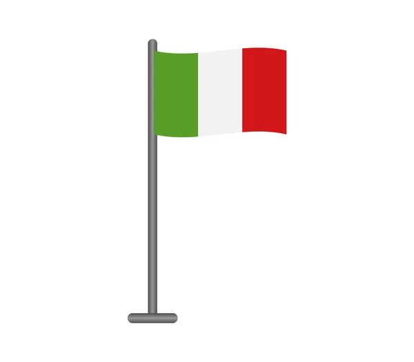 Italian flag on white background — Stock Vector