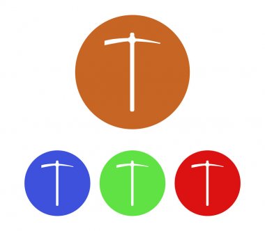 Beyaz arka plan üzerinde ayarla kazma