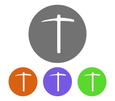 Beyaz arka plan üzerinde ayarla kazma