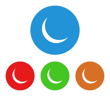 Ay simgesi beyaz arka plan üzerinde seti