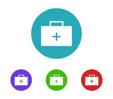 Tıbbi el çantası Icon set